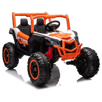 24V Ride On Toys for Big Kids, 2 Seater 24V Electric Vehicles w/Remote Control, 20" Spacious Seat,Music, Bluetooth, for Kids