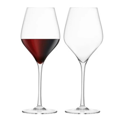 Final Touch Premium Crystal Red Wineglasses, Set of 2 - 21 oz, Titanium Reinforced, Scratch & Chip Resistant, Lead-Free - Dishwasher Safe