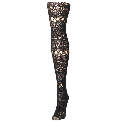 Memoi Women's Chic Infinity Nylon Net Tights