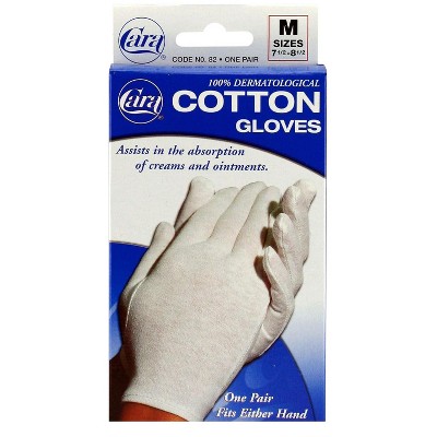Cara 82 White Cotton Gloves Medium