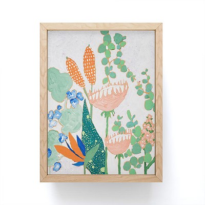 Lara Lee Meintjes Proteas and Birds of Paradise Painting Framed Mini Art Print - Society6