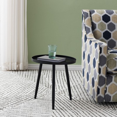 Kings Brand Furniture Whelan Round Metal Side Accent End Table, Nightstand Accent Table, Black