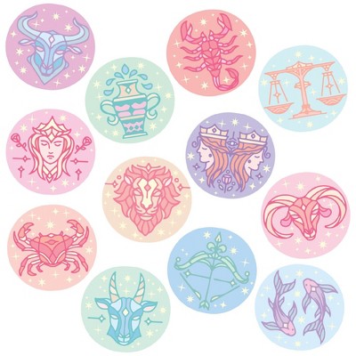 Zodiac Sticker Extra Large Stickers for Adults Funny Adhesives with Memes - Crazy Dog  with Fun Design