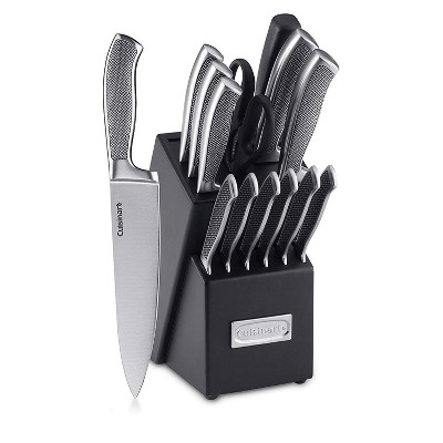 Cuisinart C77SS-15P Graphix Collection 15 Piece Cutlery Knife Block Set, Stainless Steel