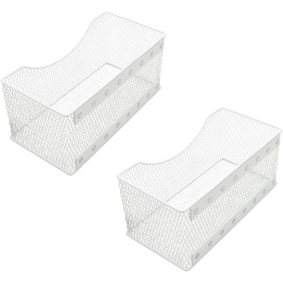 YBM Home 11" L x 5.5" W x 5" H Wire Mesh Magnetic Storage Basket, Pack of 2