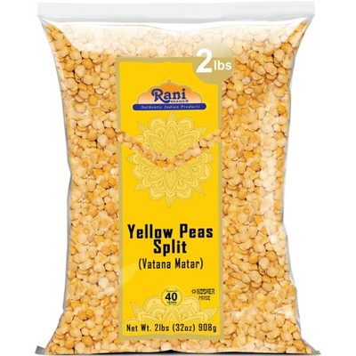 Yellow Peas Split Dried (Vatana, Matar) - 32oz (2lbs) 908g - Rani Brand Authentic Indian Products