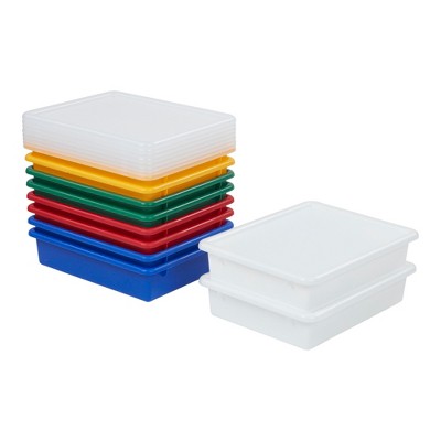 ECR4Kids Letter Size Tray with Lid, 10-Piece