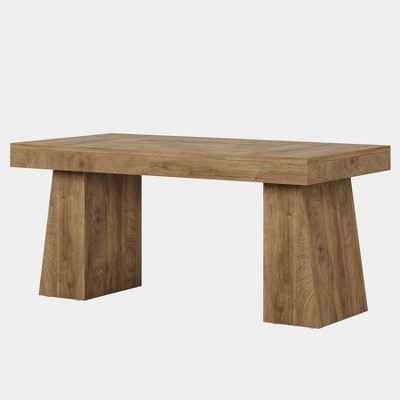 Tribesigns 55-Inch Wood Dining Table for 4-6, Rectangular Dining Room Table with Sturdy Legs