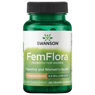Swanson Probiotics Femflora Probiotic for Women 9.8 Billion Cfu Capsule 60ct