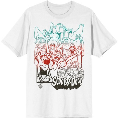 Scooby Doo Gradient Color White Graphic Tee