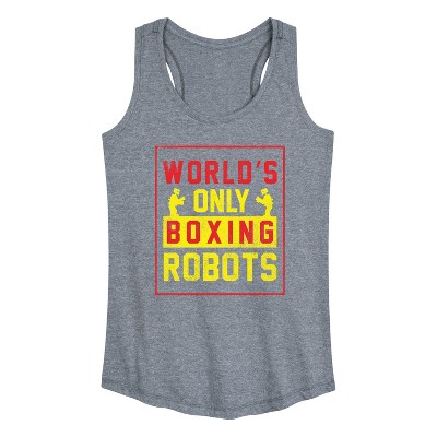 Women's - Rock 'Em Sock 'Em Robots - World's Only Boxing Robots Graphic Racerback Tank