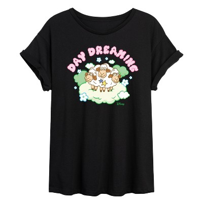 Women's - Disney - Day Dreaming Sheep Oversized Graphic T-Shirt