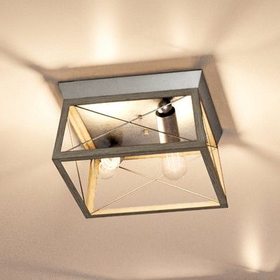 Urban Ambiance Luxury Industrial Ceiling Light 6''H x 12''W,  Galvanized Steel Finish,  Berkeley Collection, UHP3917
