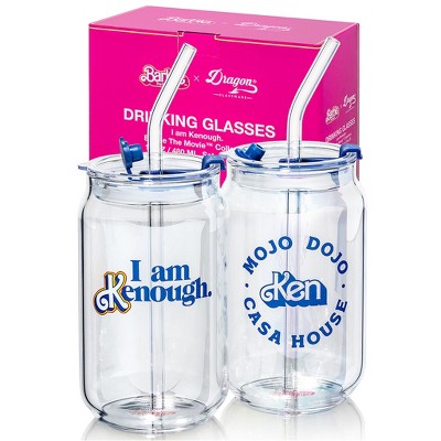 Barbie x Dragon Glassware 16 oz I'm Just Ken Drinking Glasses Set of 2