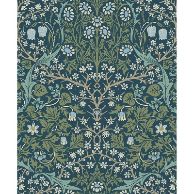 NextWall Victorian Garden Peel and Stick Wallpaper: Removable Vinyl, Vintage Floral, Botanical Matte Finish, 31.35 Sq Ft Coverage