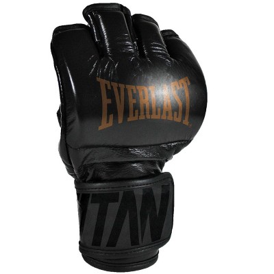 Everlast Titan Pro Hook and Loop MMA Training Gloves - Black