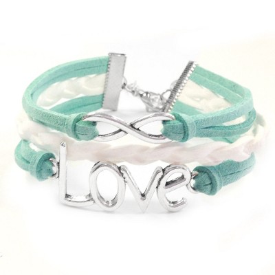 Wrapables Vintage Leather and Rope Infinity Bracelet