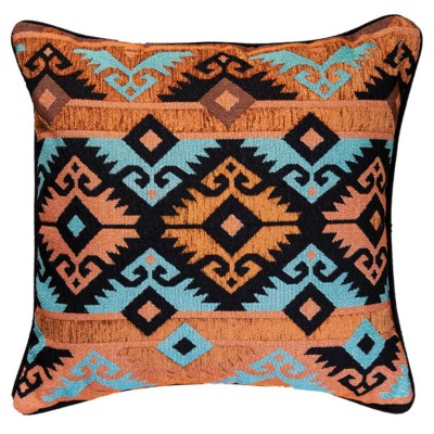 Manual Woodworks and Weavers Southwest Geometric Pillow, 17-Inch Decorative Cushion