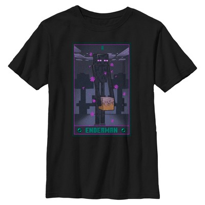Boys Minecraft Enderman Tarot T Shirt