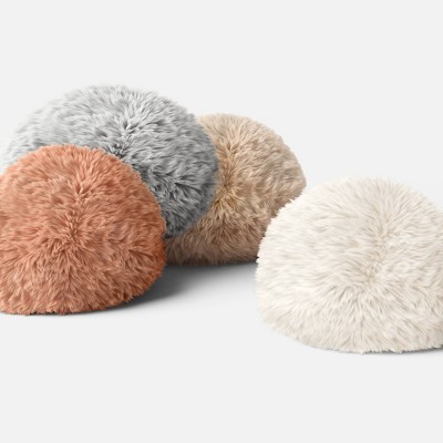 Long Faux Fur Round Throw Pillow - Threshold™