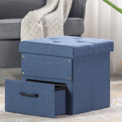 Best Price Mattress 15" Cube Stockbox Collapsible Ottoman with Storage Drawer