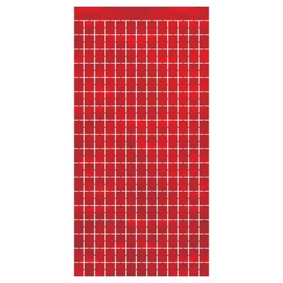 Beistle Metallic Square Curtain, Pack of 2' 6'6" x 3' 2.25"
