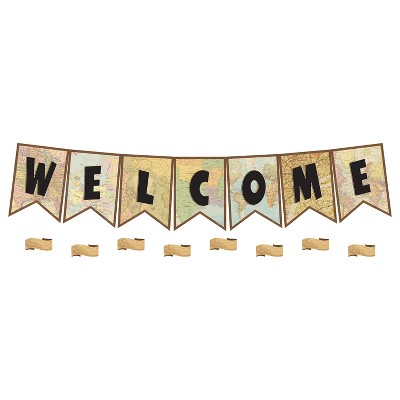 Teacher Created Resources® Travel the Map Pennants Welcome Bulletin Board Set
