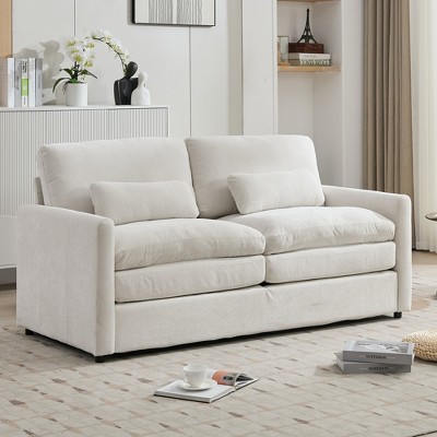 Cloud Sofa Set, Oversized Upholstered Couch with Double Cushions, Comfy Sectional Sofa Group for Living Room-- Frevyn
