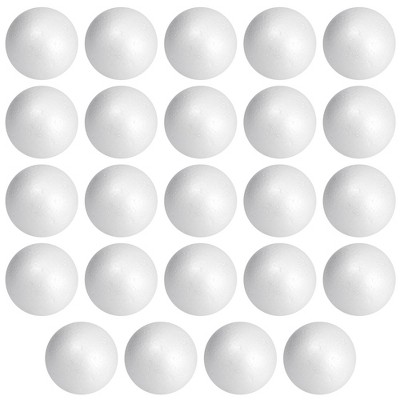 Bright Creations 24 Pack 3 Inch Foam Balls for Crafts, Christmas Ornaments, DIY Arts Crafts, Classroom, Polystyrene White Foam Spheres