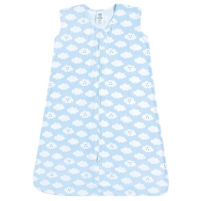 Luvable Friends Baby Boys Sleeveless Jersey Cotton Sleeping Bag, Sack, Blanket, Boys Clouds Jersey