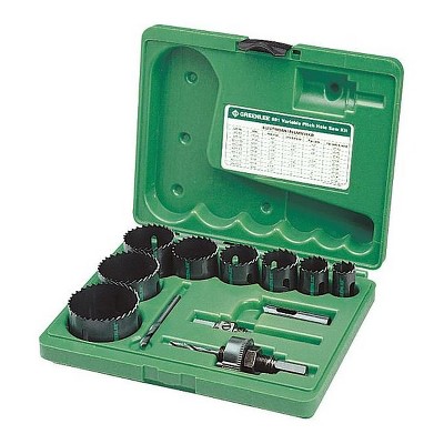 Greenlee  Hole Cutter Kit,Range 11/16" to 1-3/8" 891