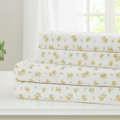 Modern Threads Floral Print Ultra Soft Microfiber Sheet Set