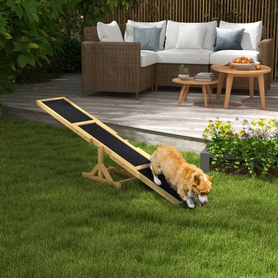 Lyngins Dog Toy,Wooden Dog Agility Seesaw for Training and Exercise,Run Game Toy,Weather Resistant Pet Supplies