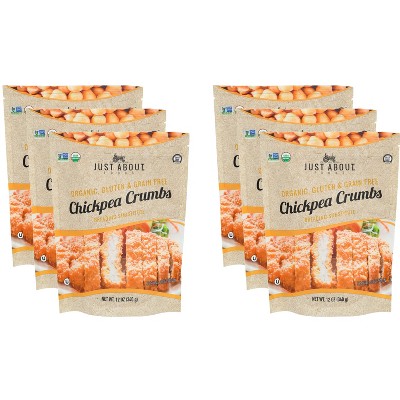 Just About Foods Chickpea Crumbs - Pack of 6 - 12 Oz