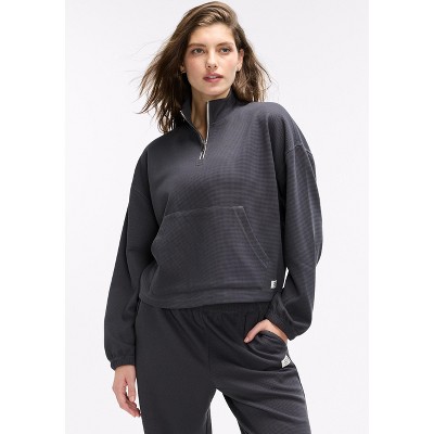 Peloton Women's Waffle Mock Neck ¼ Zip, Slate