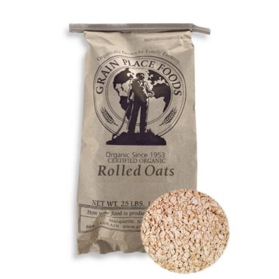 Grain Place Foods 25 lb Organic Rolled Oats Non-GMO