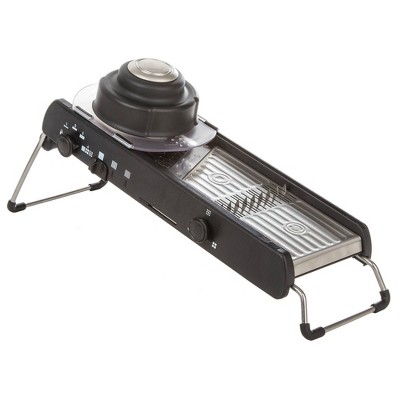 PL8 Professional Cubing Mandoline: Stainless Steel Mandoline Slicer, Dishwasher-Safe, Vegetable Slicer, Black & Silver