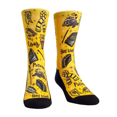 Wizard House Yellow Hufflepuff Crew Socks