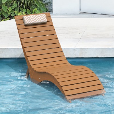 Arceso Pool Lounge Chairs - Anti-Floating HDPS Design for Pools & Backyard Sun Decks, Weighted Pool Chairs and Lounges , Includes Headrest