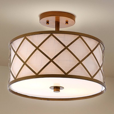 16.75" Metal Elizabeth Flush Mount Ceiling Light (Includes Energy Efficient Light Bulb) - JONATHAN Y