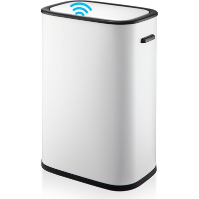 15 Gallon Automatic Kitchen Trash Can with Lid, 55L Motion Sensor Stainless Steel Garbage Can Rectangle Touchless