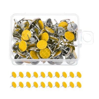 Unique Bargains Hunting Camping Hiking Trail Marking Glow Reflective Tacks 100 Pcs