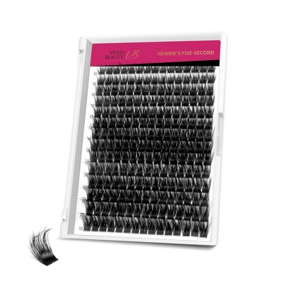 VEYESBEAUTY VBXtreme  Lash Clusters Fluffy Individual Lash Extensions 3D Layered Volume Eyelashes Thin & Invisible Faux Mink Lash Mixed Length 10-18mm