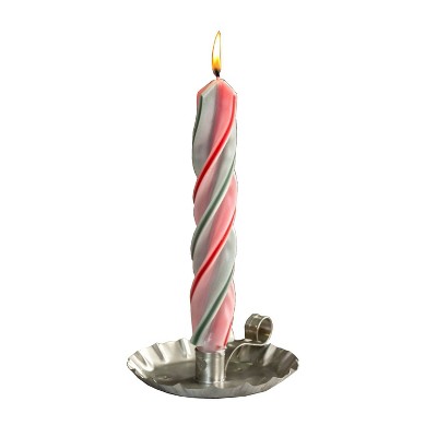 Lehman's Sunshine Candleworks Christmas Red Green Spiral Candle Unscented Pack of 2