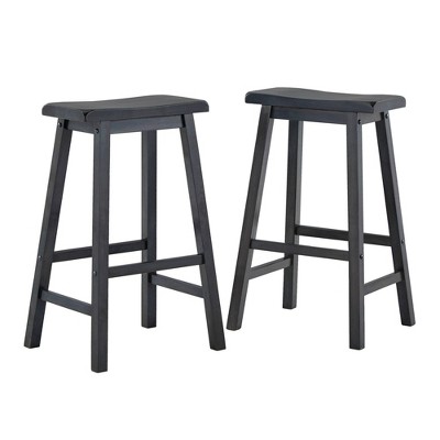 Set of 2 29" Chimney Hill Saddle Barstools - Inspire Q