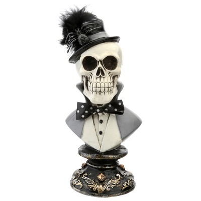 10" Dapper Halloween Skull Bust - National Tree Company