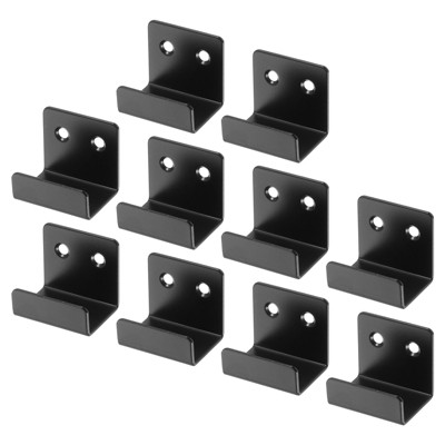 Unique Bargains Stainless Steel Mirrors Picture Display Wall Mounting Support Brackets 1.38" x 1.57"