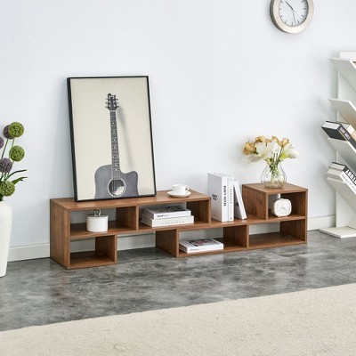 NicBex 47"W 2 Pieces Cube TV Stand with Open Storage Bookcase Shelf,TV Stand and Console with L-Shaped Design,TV Cabinet for Living Room