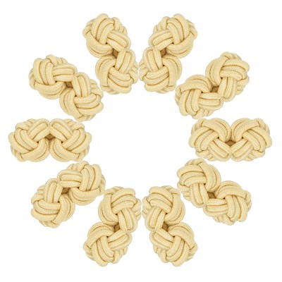 Unique Bargains Elastic Fabric Silk Knot Cufflink for Men