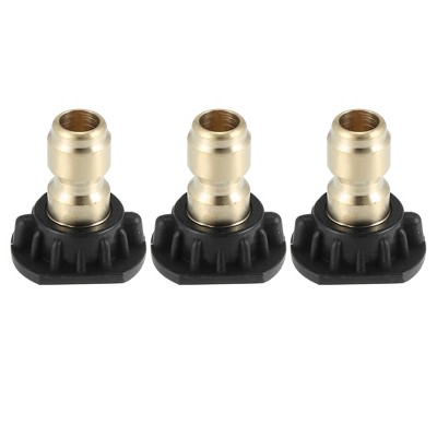Unique Bargains High Pressure Washer Spray Nozzle Tips Quick Connector Black 3 Pcs